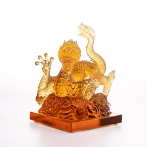 Vente en gros de statues en cristal de bon augure <span class=keywords><strong>Chi</strong></span> Lin en métal poli Liuli cadeaux de mariage artisanaux avec thème de mascotte gravé pour Noël - Product Image 4