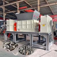 Broyeur de pneus à double arbre, machines de recyclage robustes pour déchets industriels, broyeur de ferraille, broyeur de caoutchouc, équipement de concassage