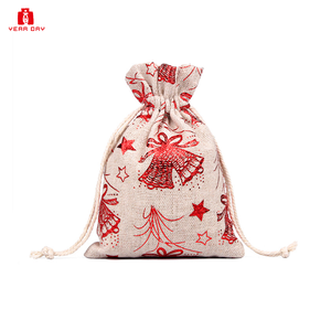 Vacances festives renne traîneau Santa Sack toile cordon sac cadeau pour décorations de Noël et cadeaux - Product Image 3