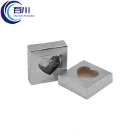 Caja de Embalaje Cosmético Plegable de Papel Plateado Ecológico Premium con Ventana Transparente para Aceites Esenciales, Perfumes y Cuidado de la Piel
