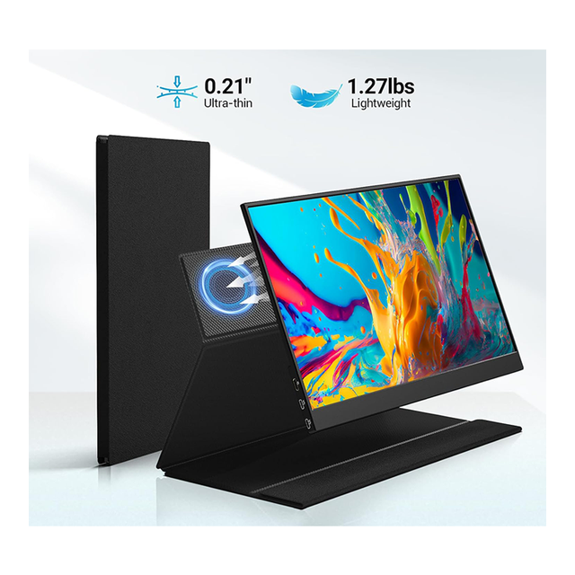 15.6 Inch Portable Touchscreen Monitor Extender 1080P FHD IPS 10-Point Touch HDR Plug and Play Support Custom Logo Bulk Order
