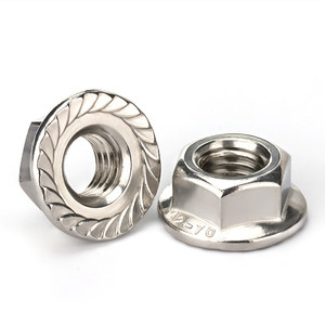 Prix d'usine en gros Écrous à bride hexagonale dentelée en acier inoxydable 304 à filetage gauche, tailles M4 M6 M12 - Product Image 5