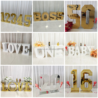 FURUN Chiffres en acier inoxydable pour mariage, anniversaire, décoration personnalisable, décorations de fête, vente en gros d'usine