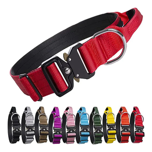 <span class=keywords><strong>Collar</strong></span> de perro grande personalizado profesional de nailon ultra ancho resistente de 4 cm <span class=keywords><strong>Collar</strong></span> de perro táctico de acero inoxidable - Product Image 3
