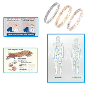 Bracciale germanio con abete sollievo dal dolore Bio terapia pressione sanguigna magnetica quantistica scalare titanio braccialetti energia bracciale - Product Image 4