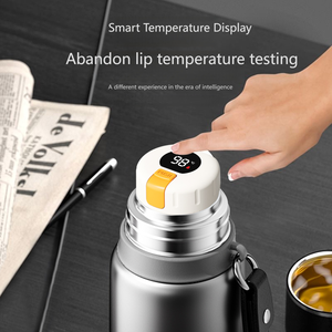 <span class=keywords><strong>Thermos</strong></span> intelligent sportif en acier inoxydable 316 sur mesure de 600 ml à 1500 ml avec filtre à thé pour une conservation au froid et une isolation longue durée - Product Image 3