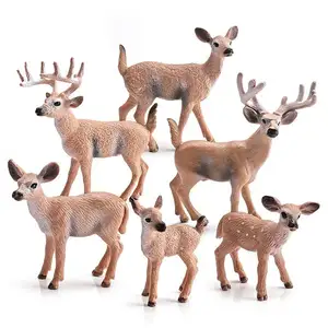 New Forest Animals Figures Christmas decorations Deer Toys Figurines woodland small animals White-Tailed Buck Toy Figure