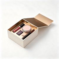 Boîte cadeau pliable rose Y2K magnétique rabattable personnalisée, emballage rigide de luxe pour cosmétiques soins de la peau