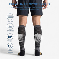 Chaussettes de compression personnalisées jusqu'au genou 15-20 mmHg respirantes pour la course à pied, les voyages, les soins infirmiers, le travail et le cyclisme, unisexe