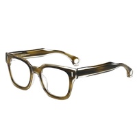Montures de lunettes photochromiques en acétate pleine monture, style japonais rétro, design de niche, motif uni, tendance, forme carrée, unisexe