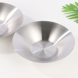 Tazón de Acero Inoxidable para Ensaladas, Frutas y Fideos, Plato Redondo en Forma de V para Servir Pasta y Postres, para Restaurantes, Hogares, Bodas y Servicios de <span class=keywords><strong>Catering</strong></span> - Product Image 4