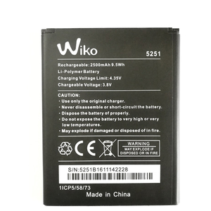 Nouvelle batterie de remplacement d'origine 2500mAh 3913 Lenny 4 Plus 4 + / Wiko 5251 téléphone portable - Product Image 1