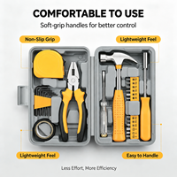 Ensemble complet d'outils de 24 pièces, kit d'outils à main essentiels dans un coffret de rangement pour les réparations et l'entretien quotidiens à la maison
