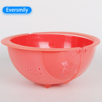 Récipient alimentaire ménager en plastique passoire double couche bassin de lavage des fruits panier de vidange rond Gadgets de cuisine nouveautés