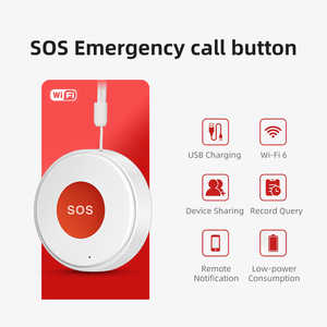 Botón de ayuda de <span class=keywords><strong>emergencia</strong></span> para el hogar inteligente para la aplicación de pacientes <span class=keywords><strong>ancianos</strong></span> Monitoreo en tiempo real Color blanco Tuya WiFi Alarma SOS - Product Image 3