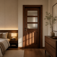 Portes intérieures en bois massif modernes et luxueuses, peintes à la fourneille, étanches, pour villa, appartement, hôtel, chambre, bureau