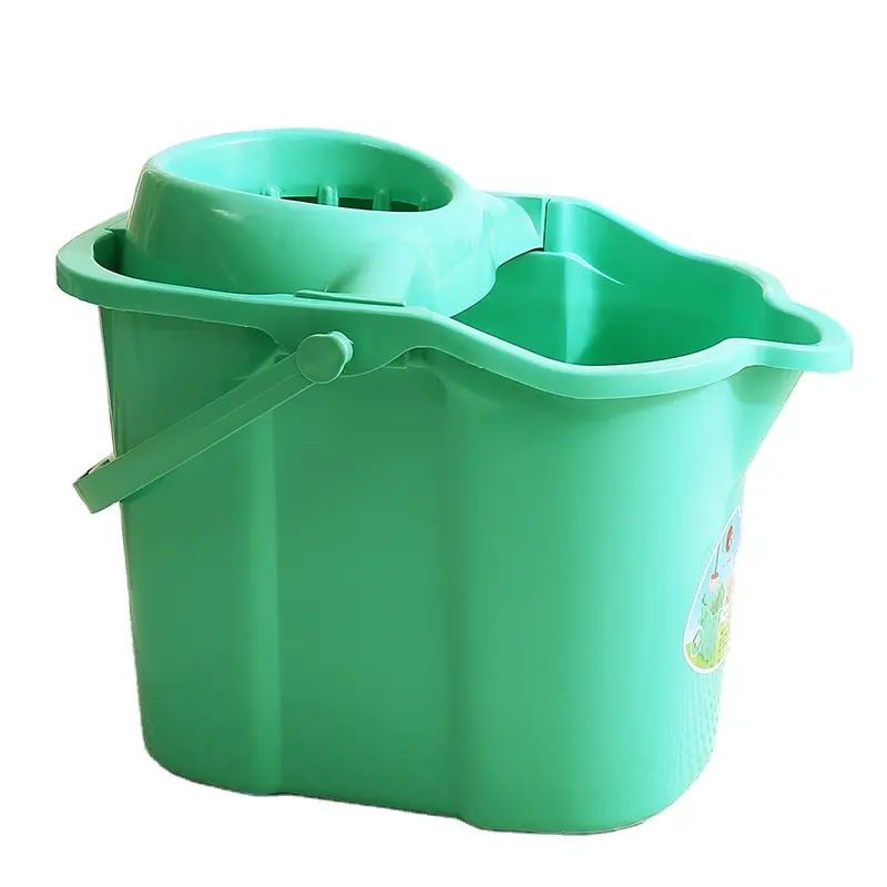 Barato boa qualidade plástico espremedor mop balde com PP Handle