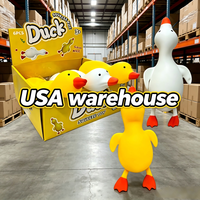Entrepôt USA : Squishy géant en forme de canard de 36*16.5cm (14 pouces), super doux, jouet anti-stress et de décompression pour enfants, en promotion
