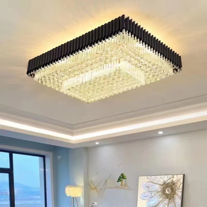 Lampes suspendues brodées à l'écaille de <span class=keywords><strong>poisson</strong></span>, tube à l'écaille de <span class=keywords><strong>poisson</strong></span>, cristal tressé, cylindre, glands, lustre, <span class=keywords><strong>lampe</strong></span> de plafond pour salon - Product Image 1