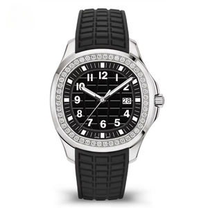 Top Quantité Femmes En Acier Inoxydable Mécanique Montres À La Mode Étanche Cadran Carré Diamant Lunette Saphir Caoutchouc Montre - Product Image 2