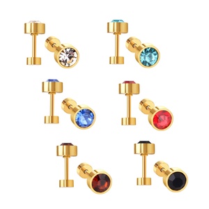 ต่างหูคริสตัลประดับเพชรแฟชั่น 12 คู่/ชุด - Product Image 1
