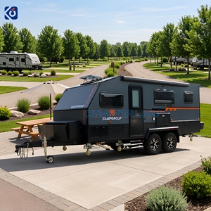 Caravane tout-terrain CAMPTRL 4X4 de 18 pieds, <span class=keywords><strong>camping</strong></span>-<span class=keywords><strong>car</strong></span> de luxe <span class=keywords><strong>en</strong></span> fibre de verre, <span class=keywords><strong>camping</strong></span> familial avec grand canapé, cuisine, douche - Product Image 1