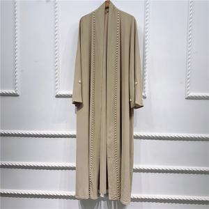 MANNI Ramadan Eid Mubarak Phụ Nữ Kaki Abaya Caftan Dubai Áo Cardigan Kaftan Quần Áo Hồi Giáo - Product Image 5