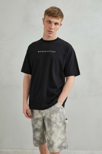 Imperio Shop Unisex Negro Oversize Futurism Algodón Talla S Cómoda Camiseta informal transpirable de manga corta - Product Image 3