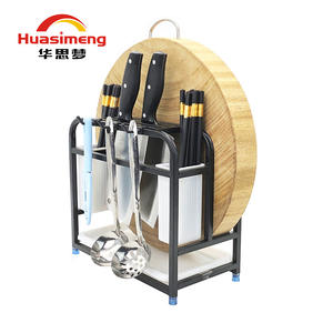 Portacuchillos de Acero Inoxidable Huasimeng con Tabla de Cortar, Organizador de Cocina Multifuncional, Forma Rectangular - Product Image 2