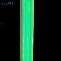 YEEMAX PET/PVC Lámina Rígida Fotoluminiscente Amarillo-Verde, Imprimible, Autoadhesiva, Irrompible, para Señalización de Salidas de Emergencia