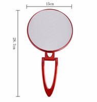 Miroir de maquillage double face portable avec grossissement 1x/3x/5x pour une utilisation sur table et à la main