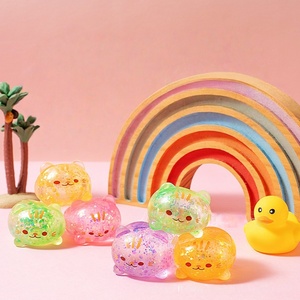 Juguete Antiestrés de Gato Miniatura de Dibujos Animados con Polvo Dorado, Suave al Tacto, de Maltosa, de Ascenso Lento, para Aliviar el Estrés, Juguete Sensorial de Compresión, ¡Gran Venta! - Product Image 2