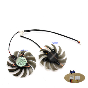 Ventilador de refrigeración para tarjeta gráfica, dispositivo de ventilación de 75MM T128010SM para <span class=keywords><strong>GTX</strong></span> <span class=keywords><strong>460</strong></span> 465 560 Ti 580 650 750Ti, 12V 0.20A GT440 GT610 GT730 HD 6850 - Product Image 1