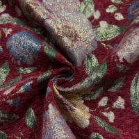 Luxuriöser Gold-Metallic-Garn-Gewebter Jacquard-Brokat-Chenille-Stoff mit Blumenmuster für Mäntel, Röcke, Abendkleider und Taschen