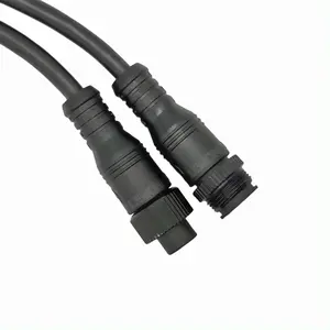 Cabo IP67 de alta potência, melhor preço, conector de cabo de extensão IP68, 2 pinos e 5 pinos, de metal à prova d'água, conector de alta potência M12