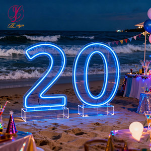 Lettere e Numeri LED Grandi da 2ft 3ft 4ft 0-9 A-Z, Insegna Luminosa RGB in Acrilico Personalizzabile per Feste - Product Image 4