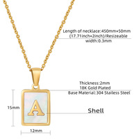 Collar Gargantilla Personalizado con Letra y Nombre Cuadrado para Pareja, Chapado en Oro de 18k, Acero Inoxidable que no Pierde el Brillo, Venta al por Mayor