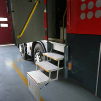 Camping-car pliant manuel en alliage d'aluminium Camping-car Camping-car Caravane Marchepied latéral Charge 200kg Antidérapant Avec Lumières LED