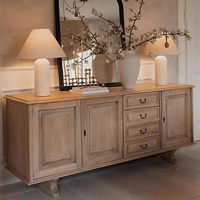 Buffet de salle à manger, console d'entrée, armoire à chaussures, séparateur de pièce, meuble de rangement de style campagnard français vintage