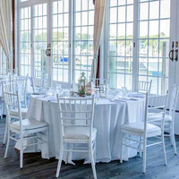 Chaise Chiavari de luxe en métal blanc, personnalisable, nouveau modèle, prix abordable