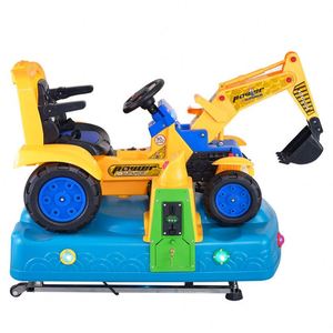 The Best Quality Plastic Children's Car Coin Swing <b>Game</b> <b>Machine</b> in the Car Excavator Toy Modeling Coin-operated Excavator - Product Image 6