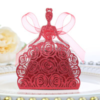 Boîte à bonbons princesse en papier nacré ajouré, style européen et américain, pour la Saint-Valentin, jolie et élégante