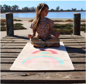 Tapis de Yoga en caoutchouc microfibre de voyage <span class=keywords><strong>Pilates</strong></span> Fitness imprimé à quantité minimale de commande bas 1mm Portable - Product Image 6