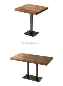 Table de restaurant carrée en chêne <span class=keywords><strong>clair</strong></span>, base en acier inoxydable poli, assise en bois empilable, pieds en métal, mobilier de café en gros - Product Image 6