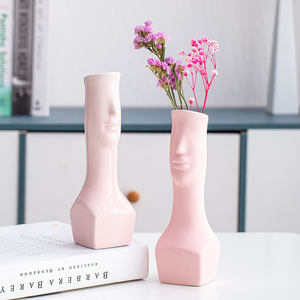 Нордическая простая креативная керамическая ваза, сухие цветы, искусство, 3D человеческое лицо, дизайн гостиной, домашние декоративные вазы - Product Image 2
