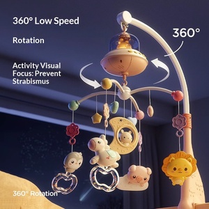 360 Rotation Plastic Baby Cot Musical Infant Bed Rattles Bells Toy Hanging Crib Mobile With <b>Lights</b> - Product Image 5