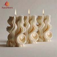 Bougie parfumée en cire de soja, longue durée de combustion, style européen, forme cylindrique unique, bougies en colonne, décoration de luxe pour la maison, fournisseur en gros