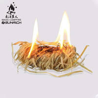 Allume-feu en laine de bois 2x5cm, rouleau naturel de préparation pour le feu, disponible pour le camping, le barbecue et le foyer