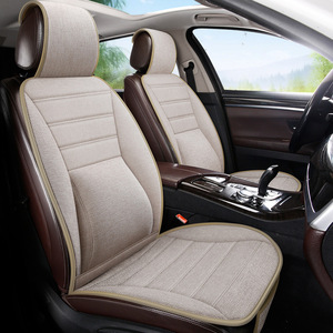 Il cuscino del sedile di <span class=keywords><strong>auto</strong></span> di quattro stagioni è fatto di materiale di lino traspirante, con una vita che stringe la copertura del sedile di disegno - Product Image 3