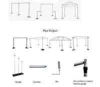 Supports de toile de fond en aluminium pour événements, utilisables en intérieur et en extérieur